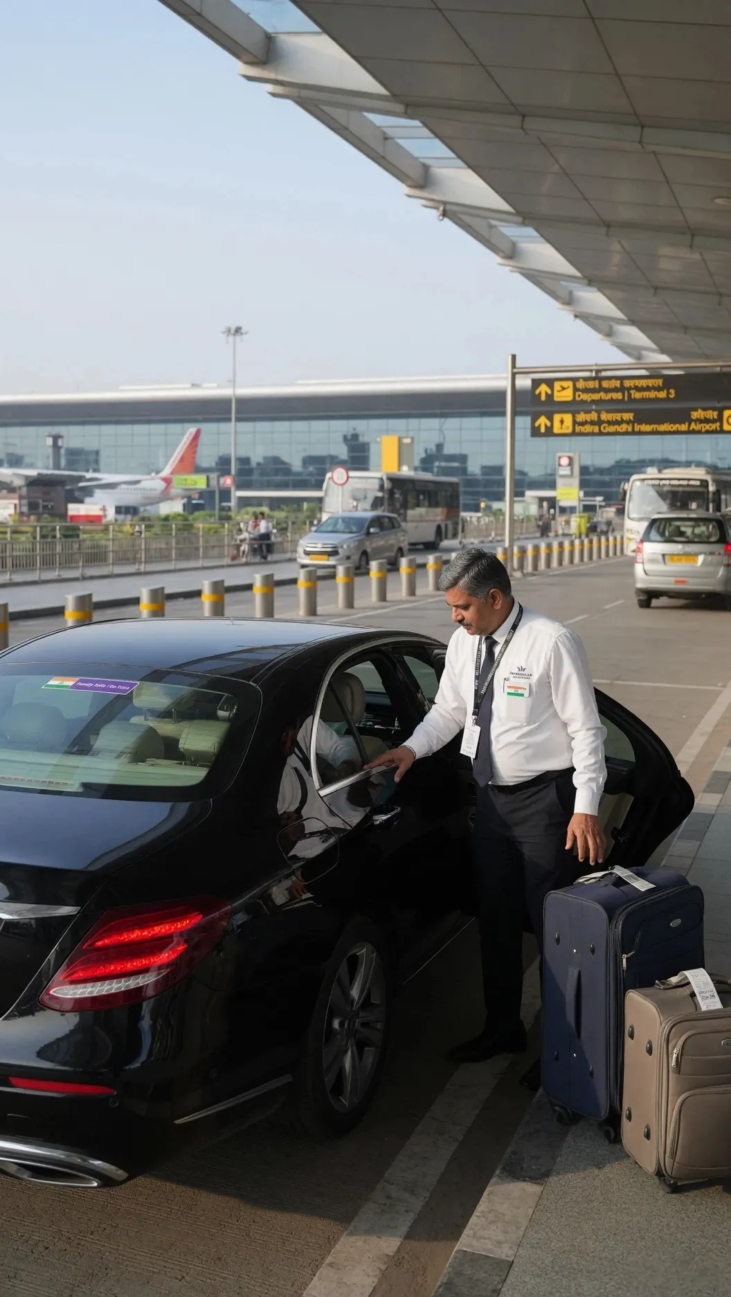 Executive vehicle at airport